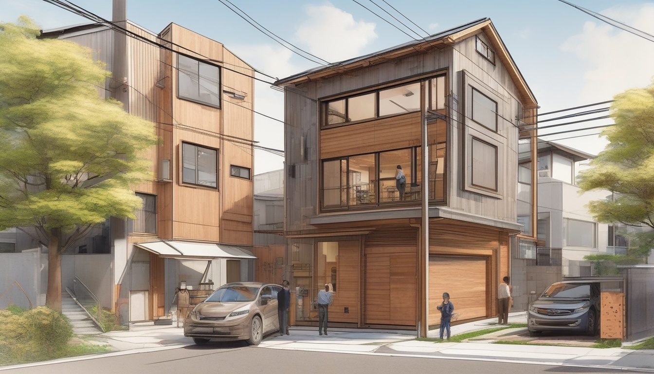 CLTハイブリッド構法の3階建て住宅が拓く都市木造市場、狭小地と多世帯需要を取り込む戦略